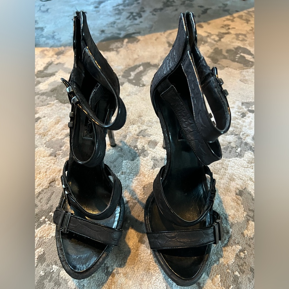 BCBGMAXAZRIA BLACK MA-DENIZE PLATFORM SANDAL